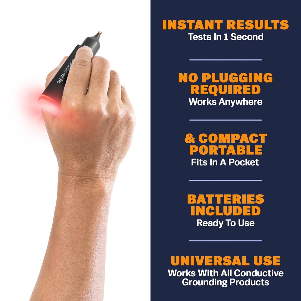 Grounding Mat & Conductivity Tester Bundle – for Relaxation & Fast Grounding...