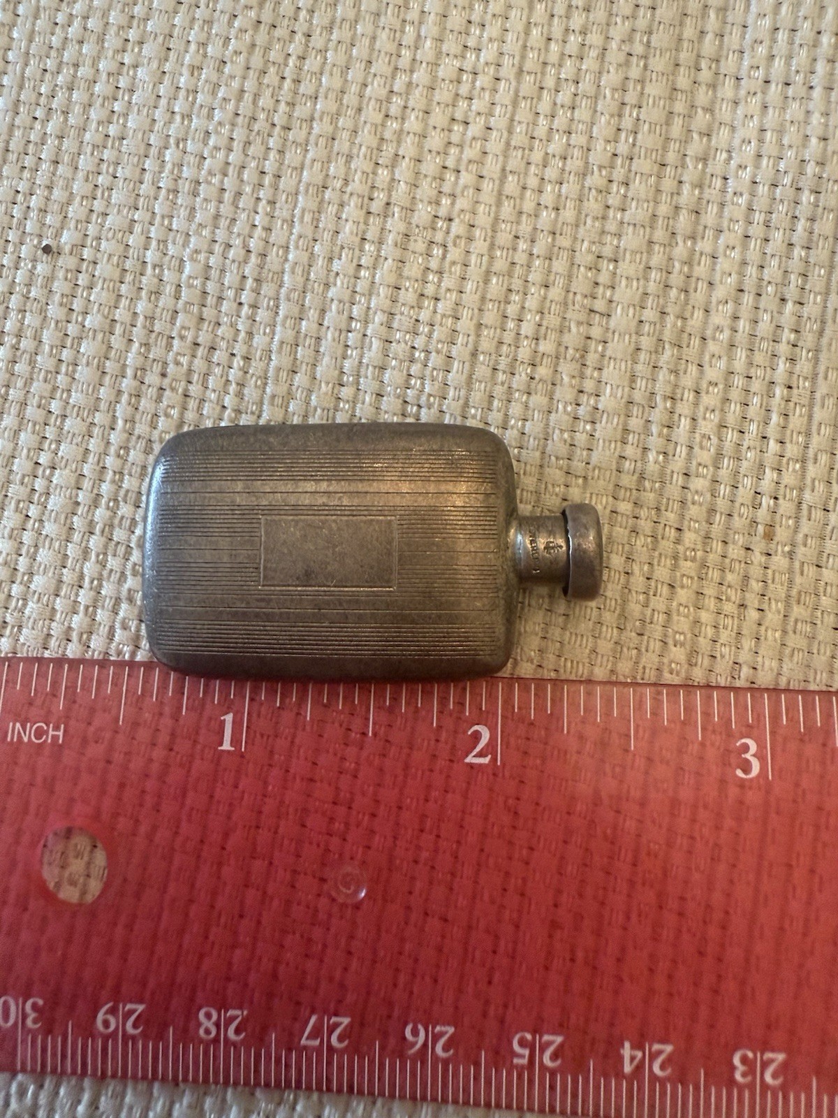 Antique Sterling Silver Miniature Perfume Bottle Flask w/ Dip Stick – Rare