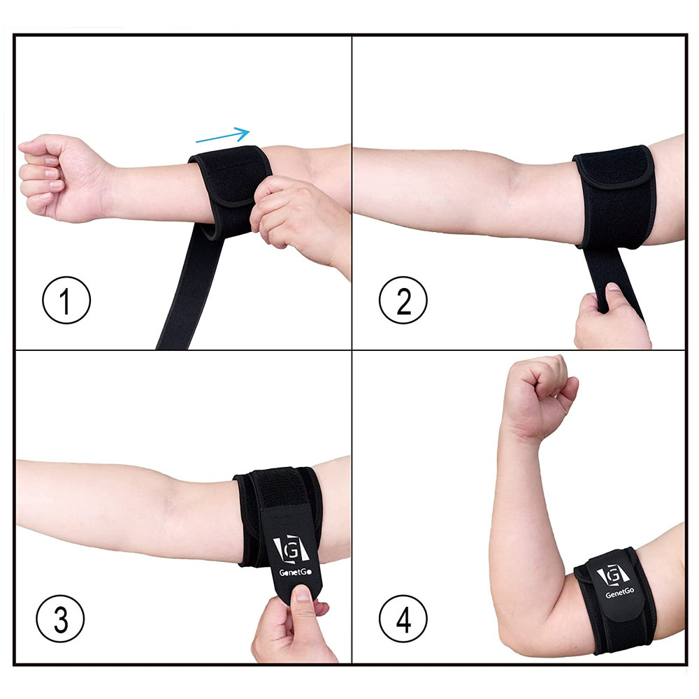 Bicep & Tricep Tendonitis Brace Compression Sleeve - S/M Width (3")
