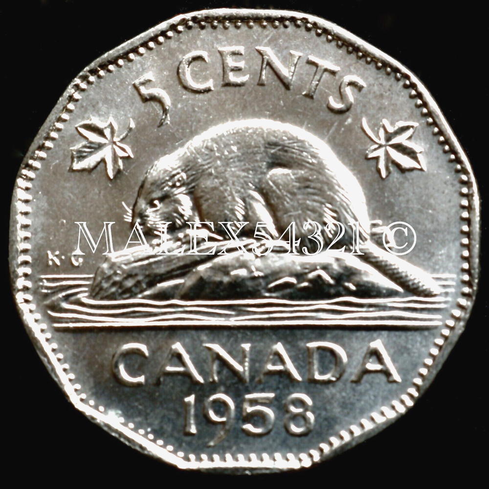 🇨🇦 ​CANADA 1958 NICKEL 5 CENTS UNCIRCULATED
