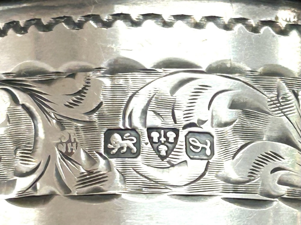 John Harvey & Sons Sterling Birmingham Napkin Ring
