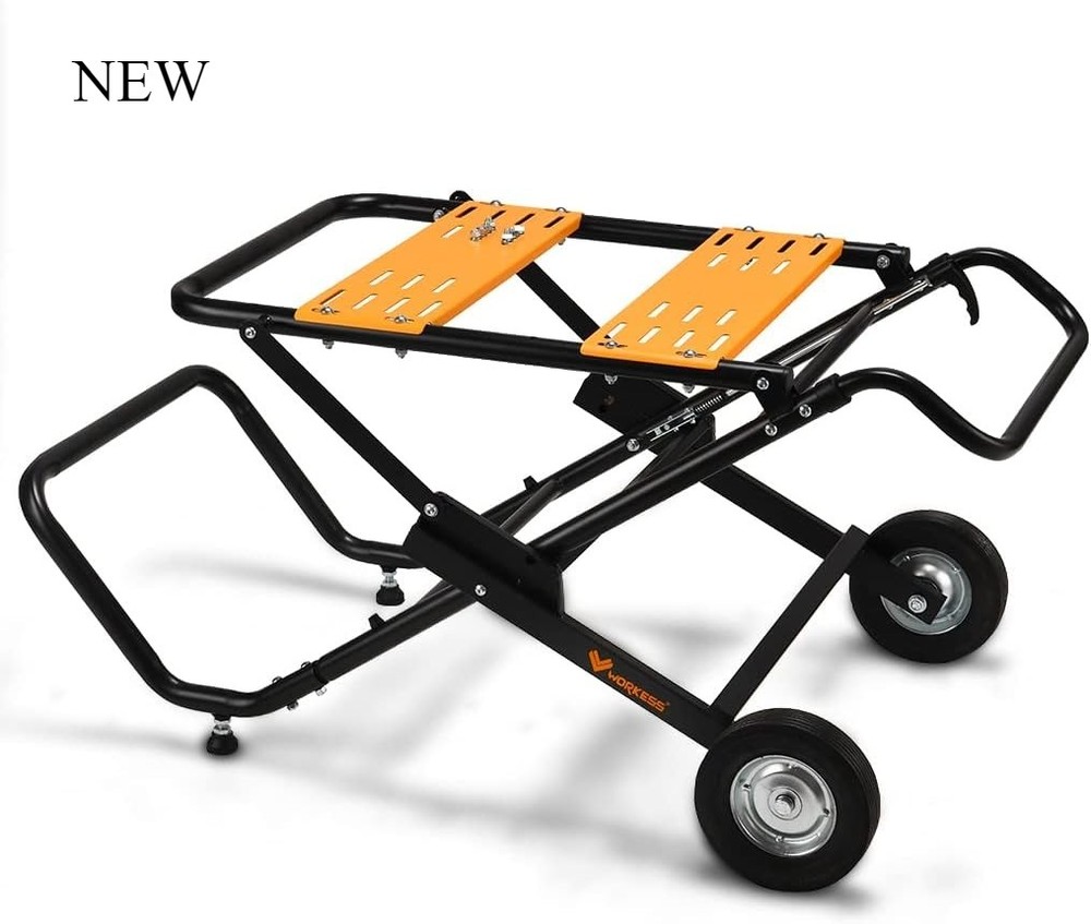 Portable Table Saw Stand, 330 Lbs Load Capacity Rolling Foldable Table Saw Table
