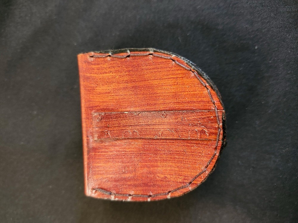 Brass Compass With 2 1/2 X 2 1/2” Leather Case