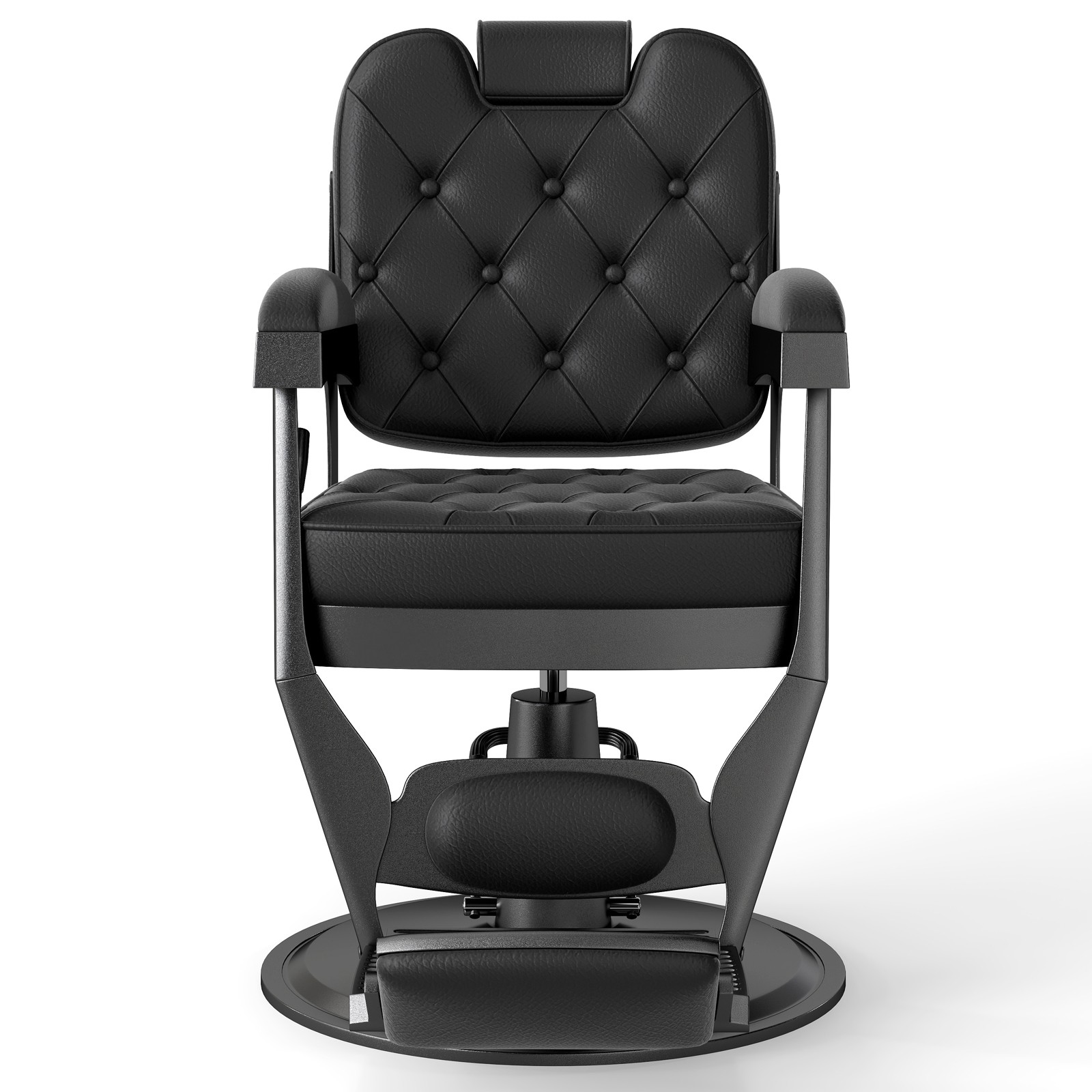 Black Vintage All Purpose Recline Hydraulic Barber Chair Heavy Duty Salon Beauty