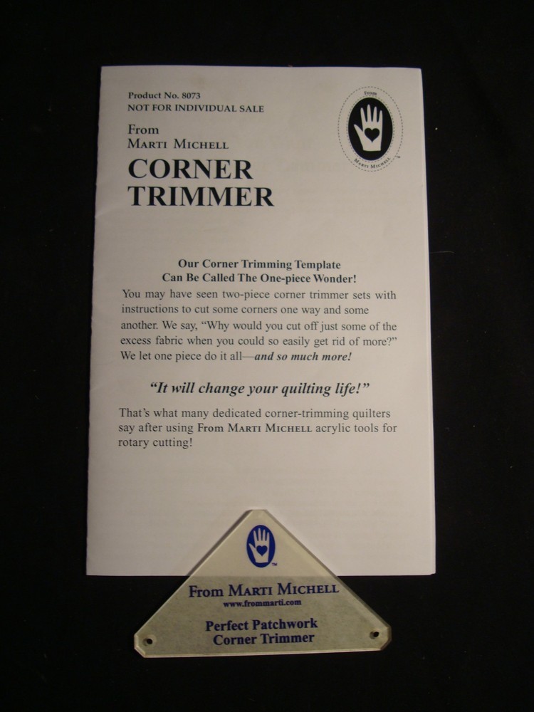MARTI MICHELL - PERFECT PATCHWORK #8073 CORNER ACRYLIC TRIMMER & BOOKLET