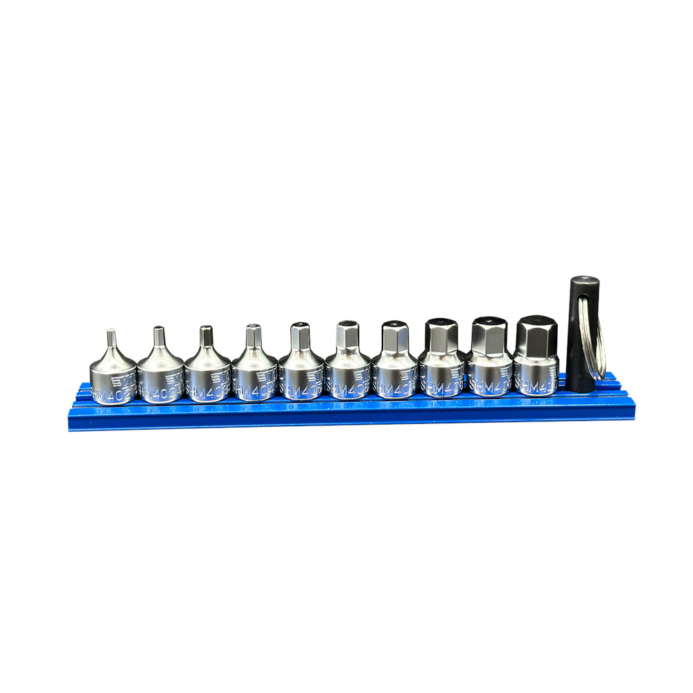 VIM Tools SHM400A Stubby Hex Bit Driver Set 10 Piece S2 Steel Magrail