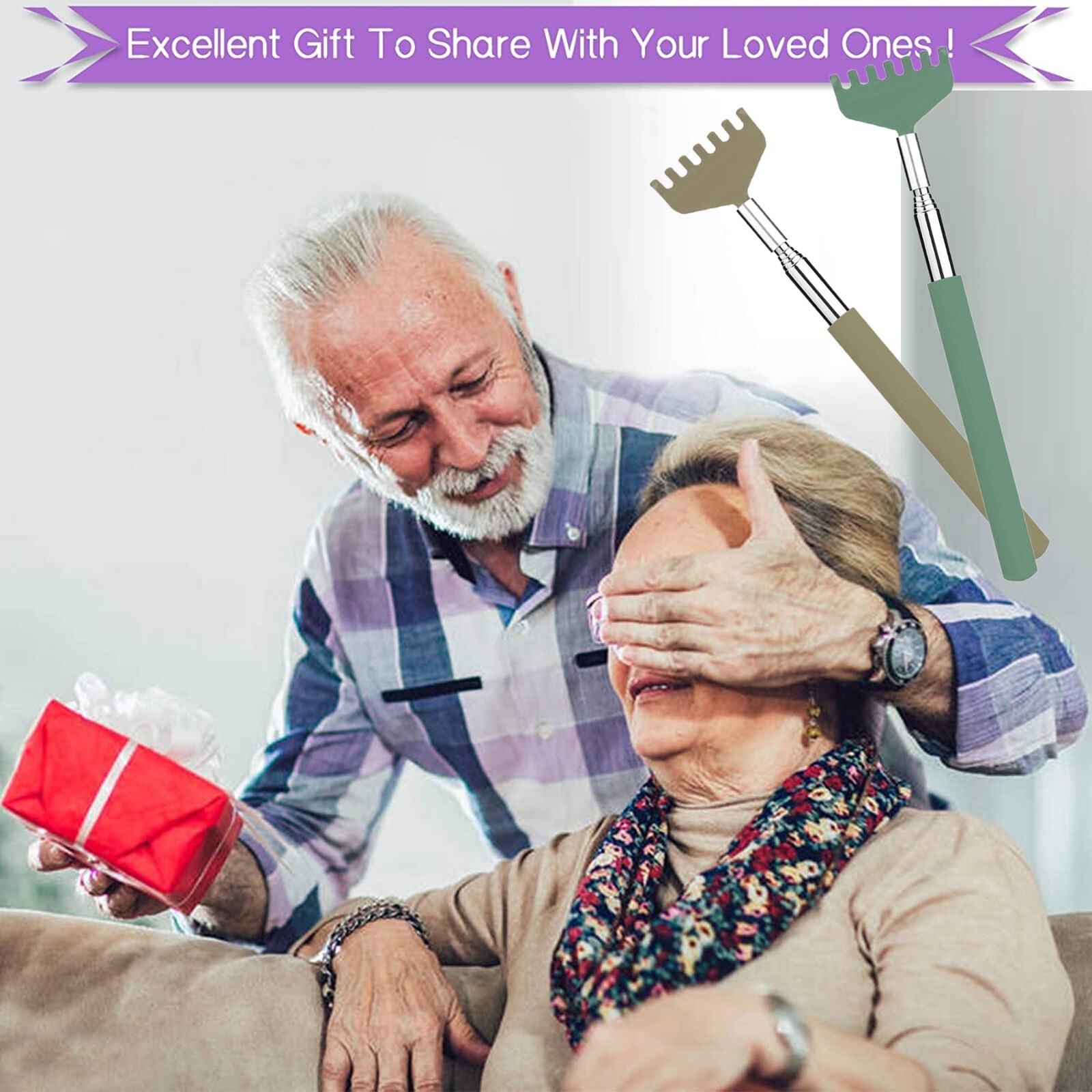 3 Pack Bear Claw Telescopic Metal Extendable Back Scratcher Back Massager Gift