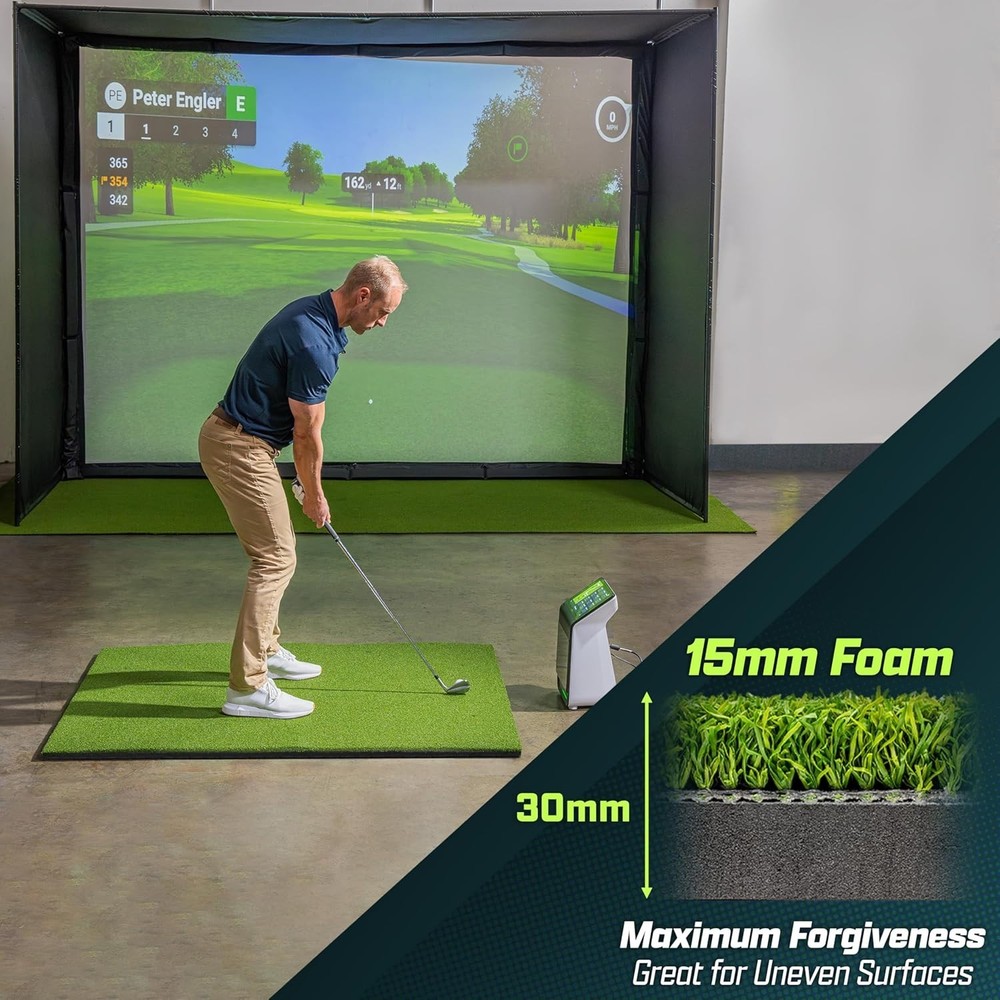 Versatile Golf Training Mat - Foldable, Non-Slip, Ideal for Simulators, 5' x 4'