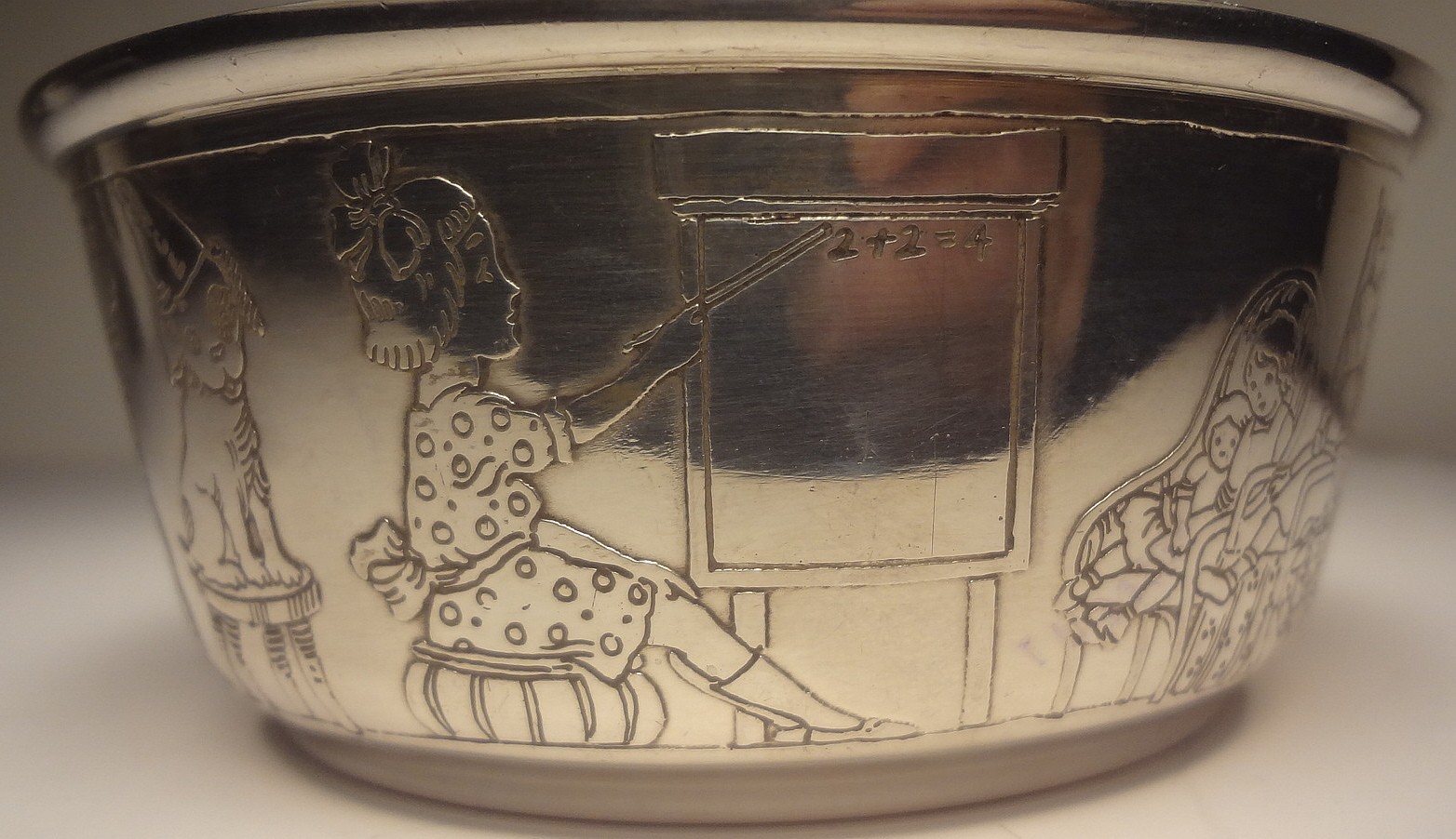 e1900's R. BLACKINTON & CO. sterling silver NURSERY RHYME BABY BOWL marked #219