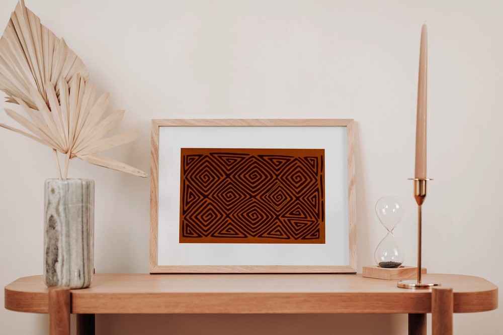 Orange And Burgundy Classic Design Mola