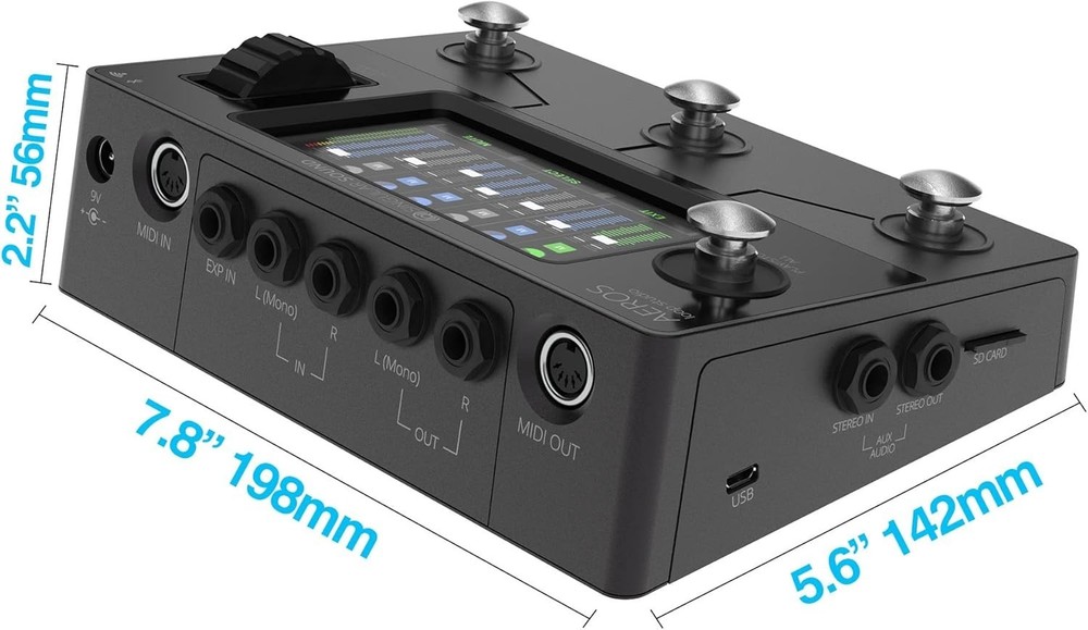 Singular Sound Aeros Loop Studio Stereo Looper Pedal Touchscreen