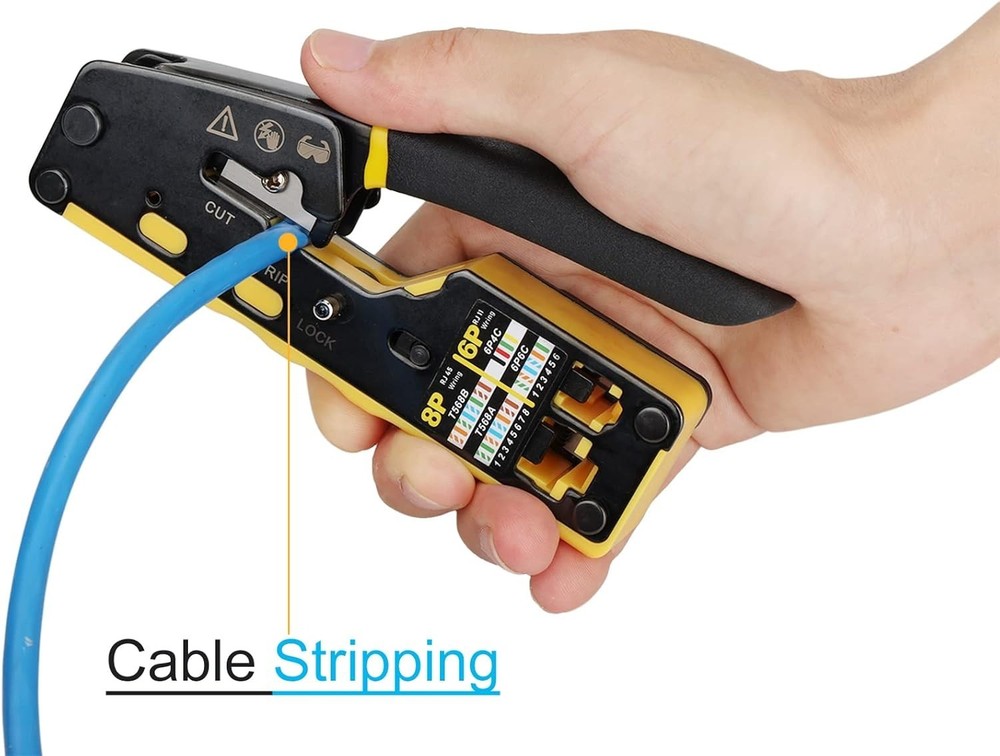 RJ45 Crimp Tool Set with Cable Tester - Networking Solution
