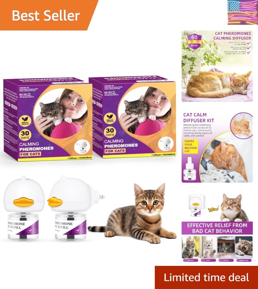Cat Pheromones Calming Diffuser: Cat Calming Diffuser - Effectively Relieve A...