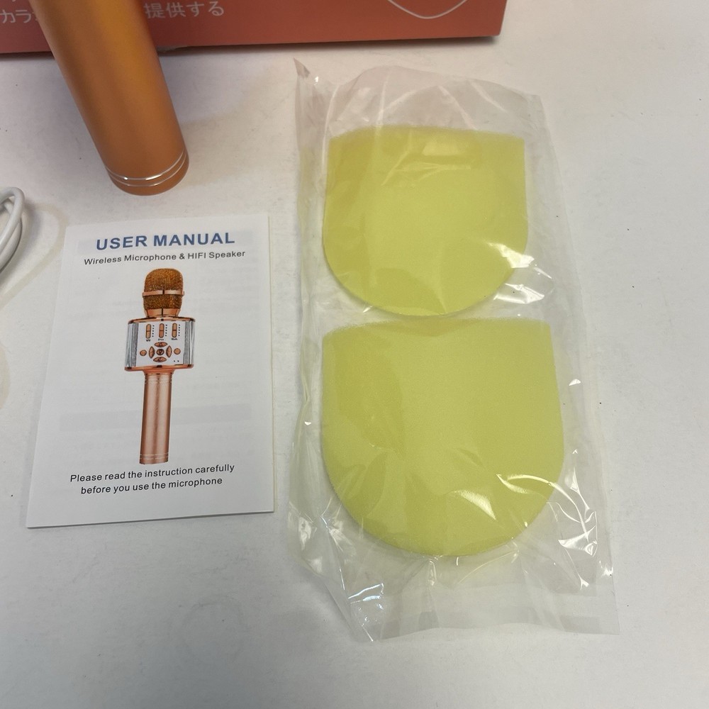 Karaoke Microphone Wireless Red Handheld Speaker