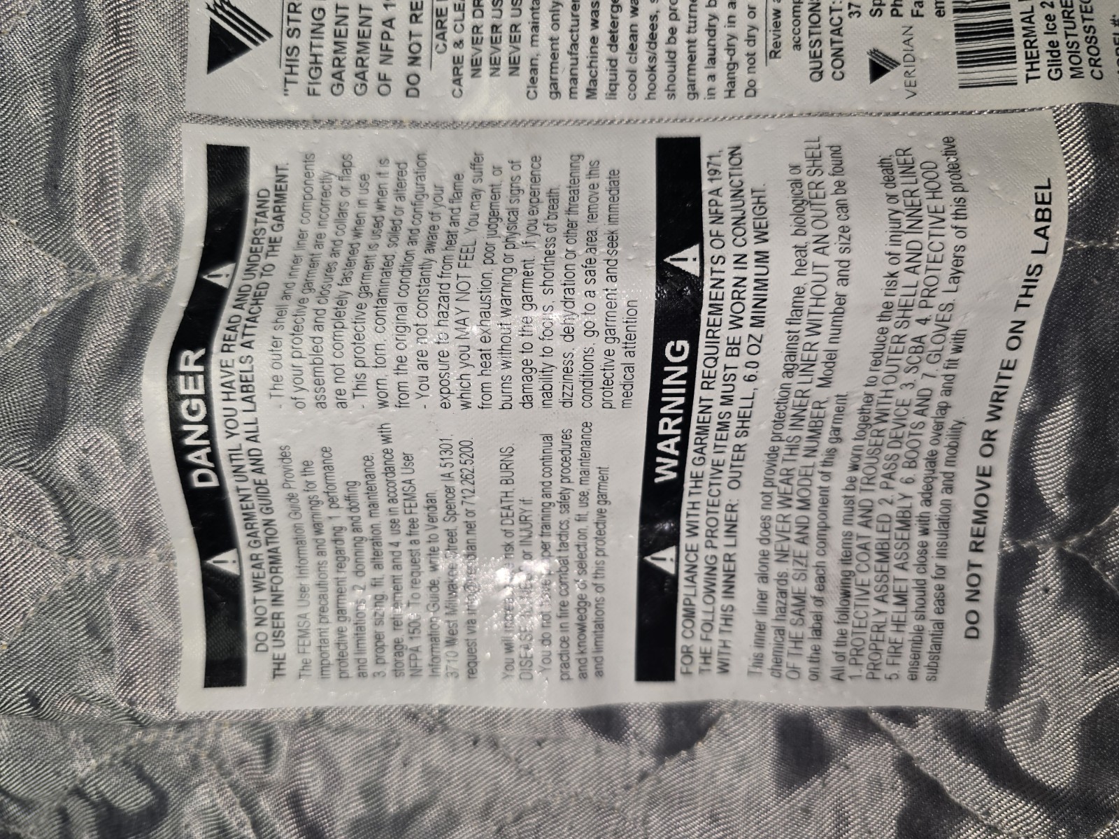 Veridian Firefighter Turnout Coat 46L Large Long NFPA Bunker Gear Fire Jacket