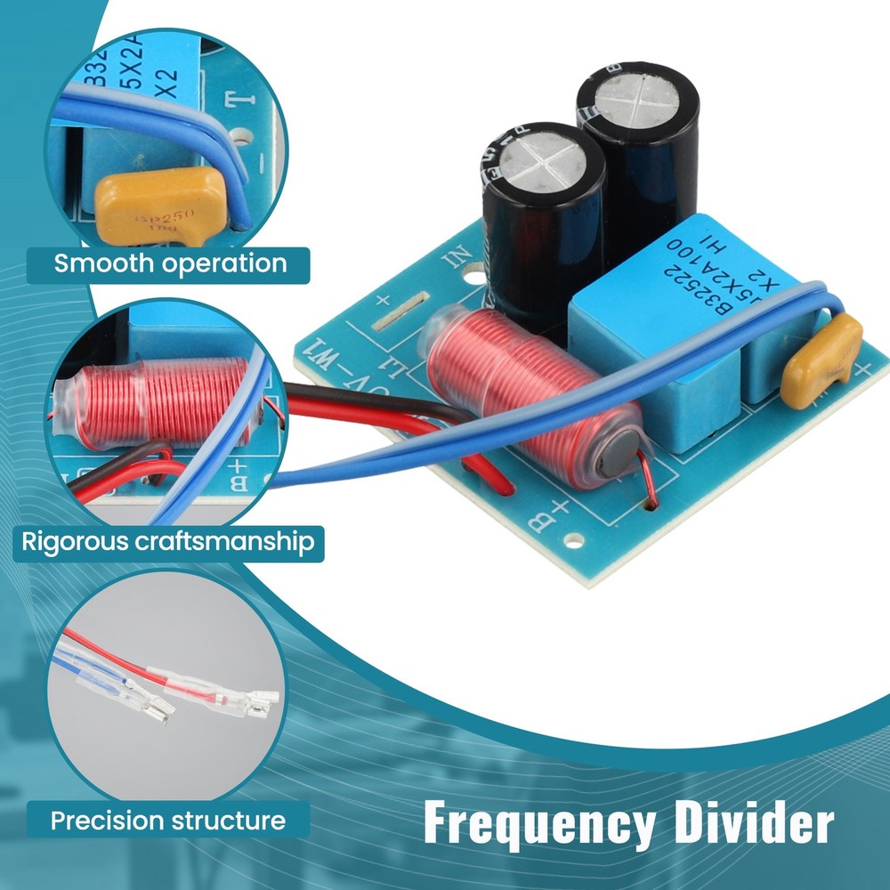 60W 2 Way Audio Speaker Frequency Divider Treble 2 Unit Crossover4207
