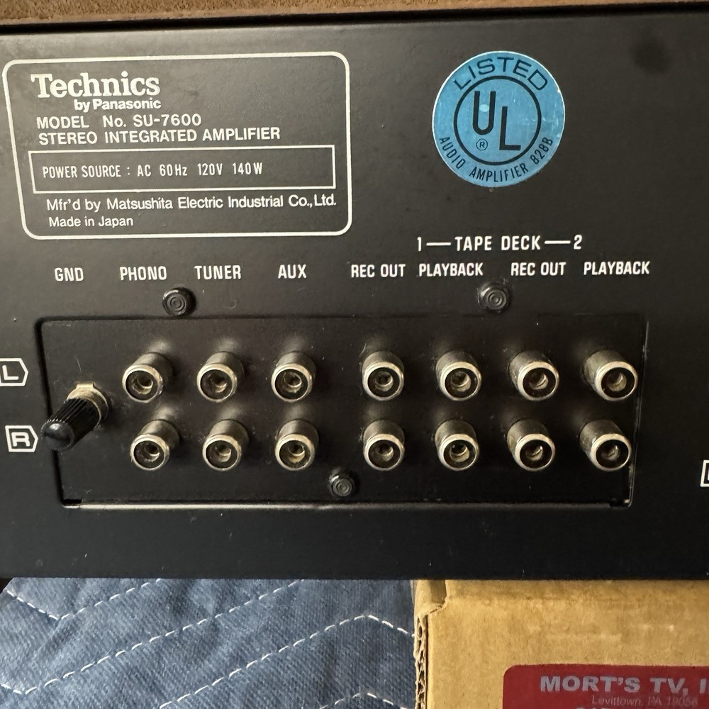 TECHNICS SU-7600 VINTAGE INTEGRATED AMPLIFIER - SERVICED - CLEANED - TESTED