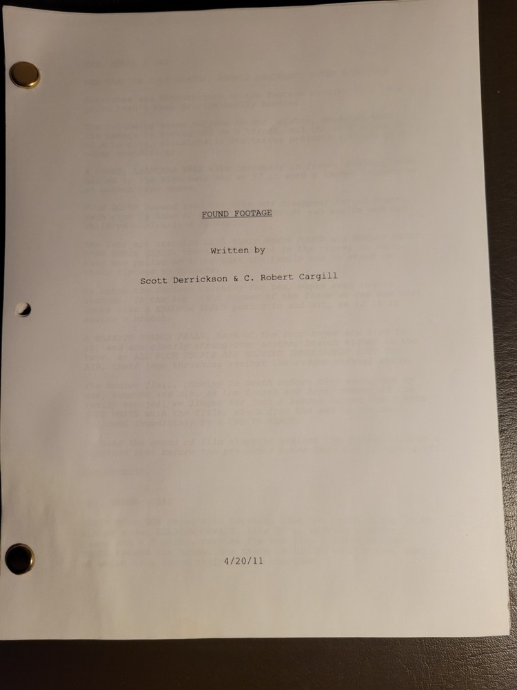 SINISTER (2012) Movie Script - Early Draft Working Title "FOUND FOOTAGE"