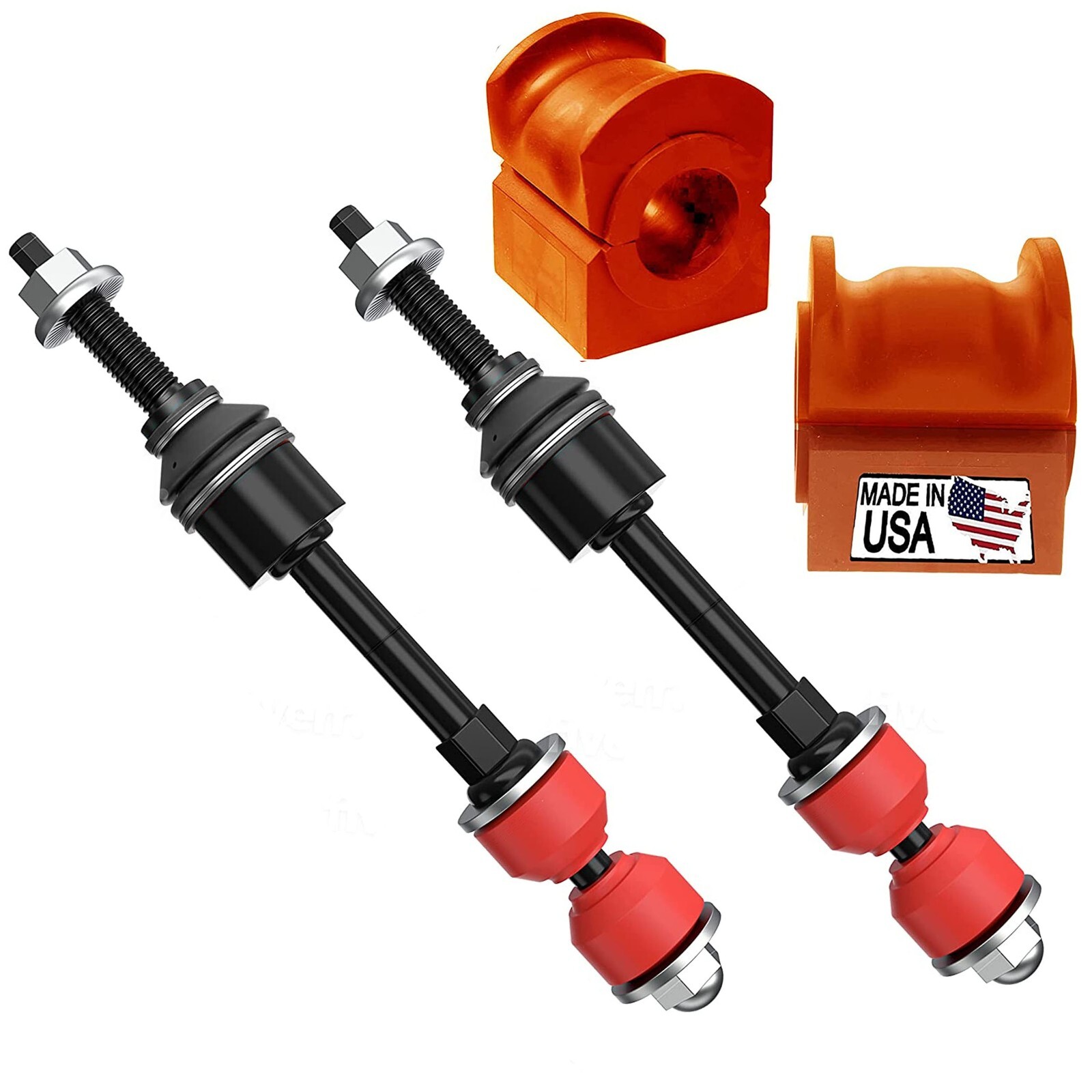4PC Front Sway Bar Links + Bushings 2005-2008 2WD Ford F-150 K80337 USA Bushings