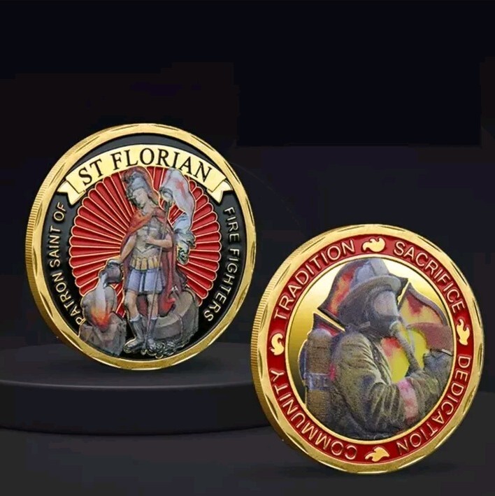 Firefighter St. Florian Challenge Coin Collectable