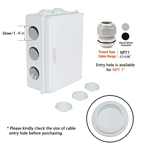 IP65 ABS Plastic Dustproof Waterproof Junction Box Universal Electrical