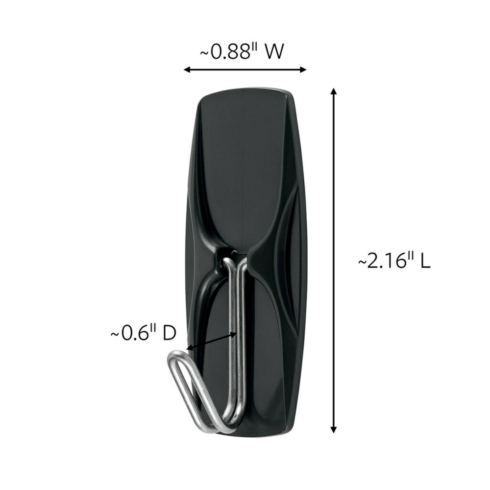 Command Outdoor Medium Black Wire Toggle Hooks, 2 Hooks and 3 Medium,