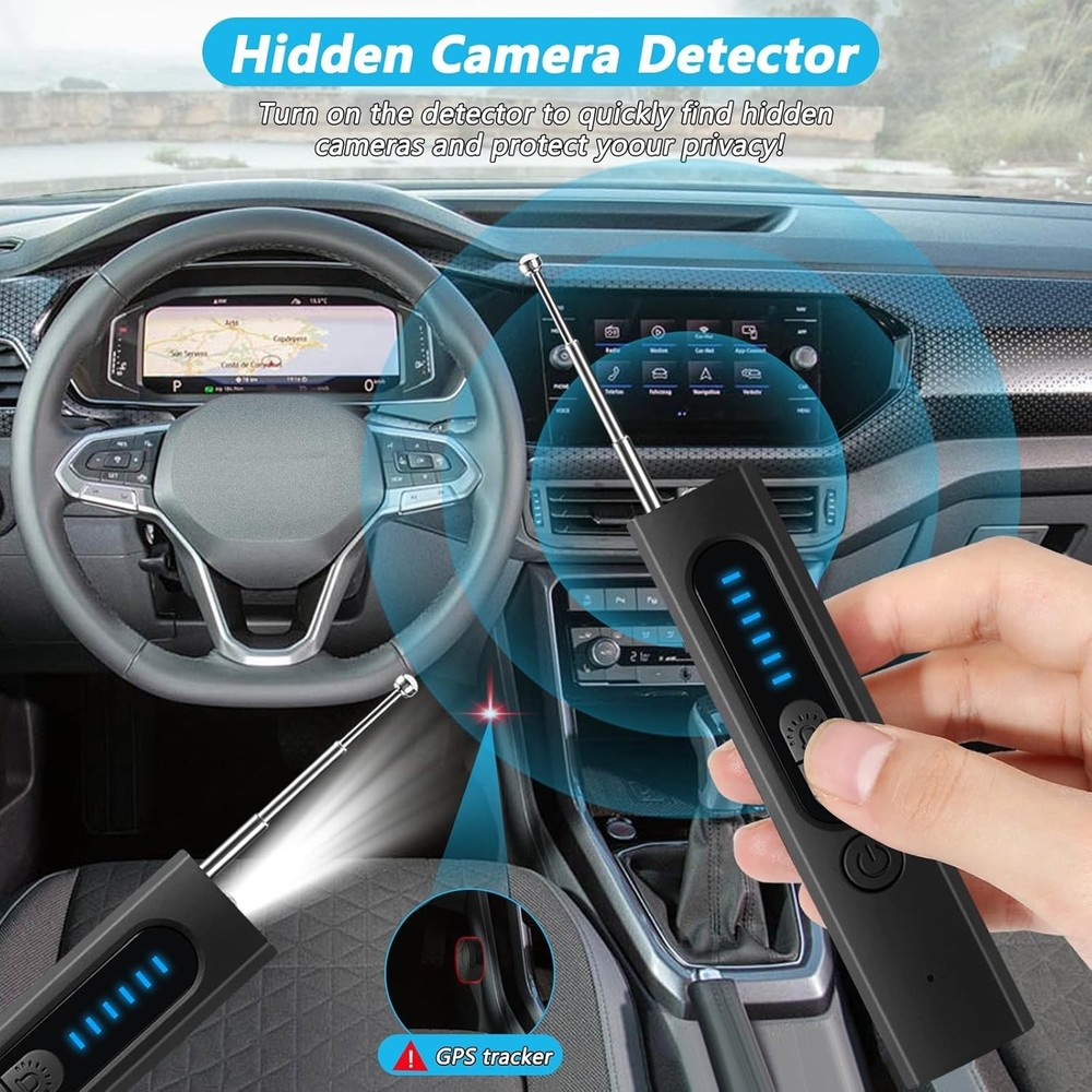 Portabl Hidden Camera Detector, Camera Detector, Anti Spy, GPS Tracker Detector