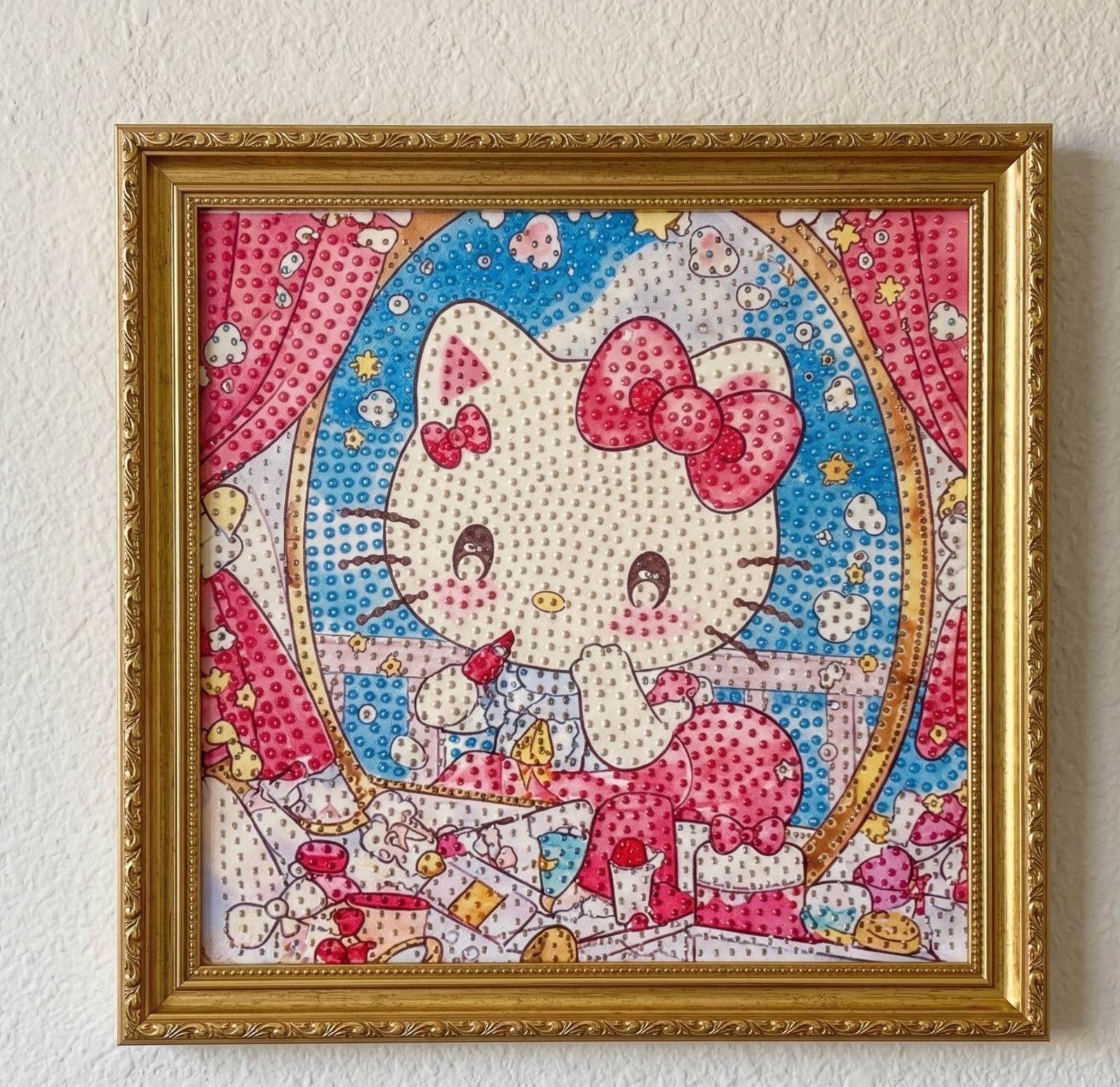 Hello Kitty Diamond Decoration Kit XH-512-20X20 Canvas Beads Tools