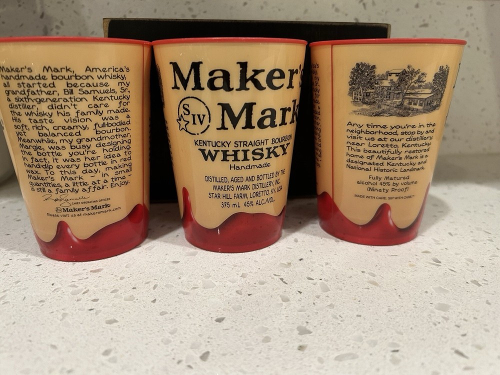 Maker’s Mark- (3)Limited Edition Commemorative 12oz Hard Plastic Cups