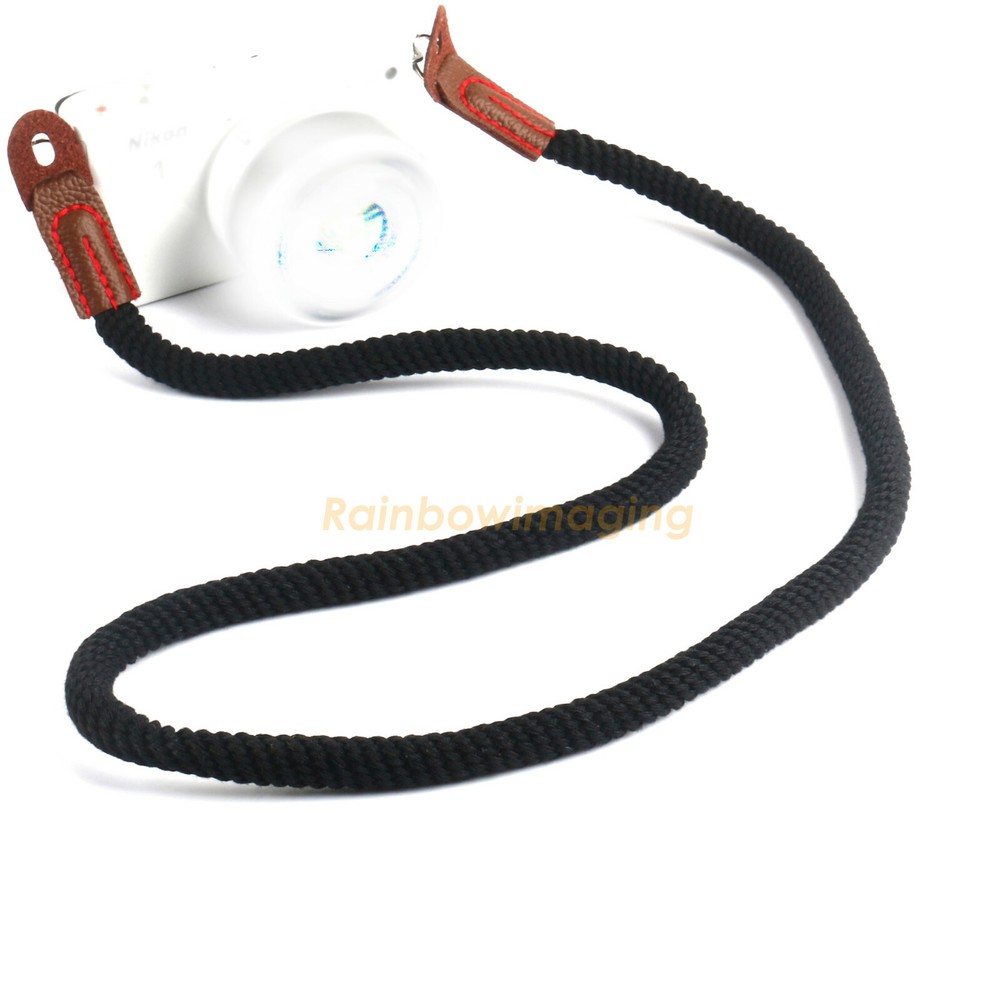 (2 Pcs ) Black Soft Cotton Shoulder Neck Strap Olympus E-PM2 E-PM1 PEN-F E-M1X