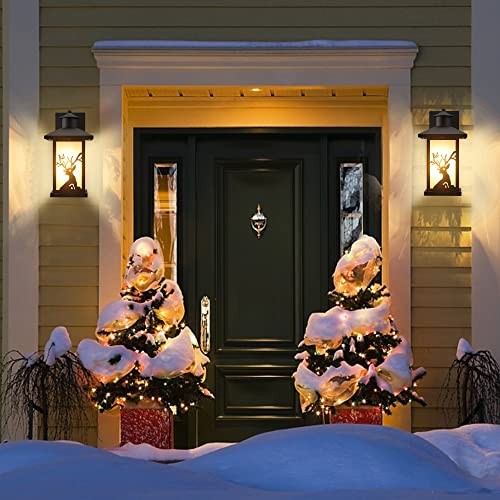 2 Pack Outdoor Wall Sconce, Waterproof Exterior Wall 2PACK No Motion Sensor