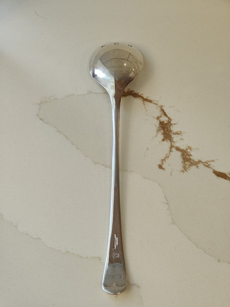Vintage EPNS Sheffield Silverplate Serving Spoon Tines Large Salad Serveware