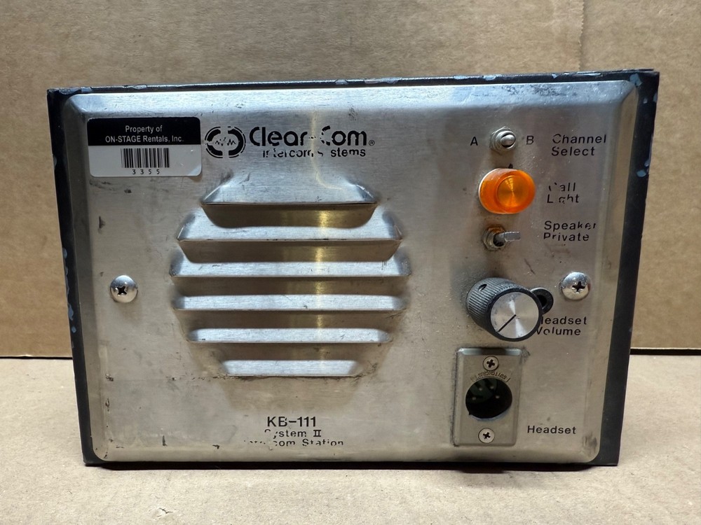 CLEAR-COM KB-111 INTERCOM STATION (STYLE #1)