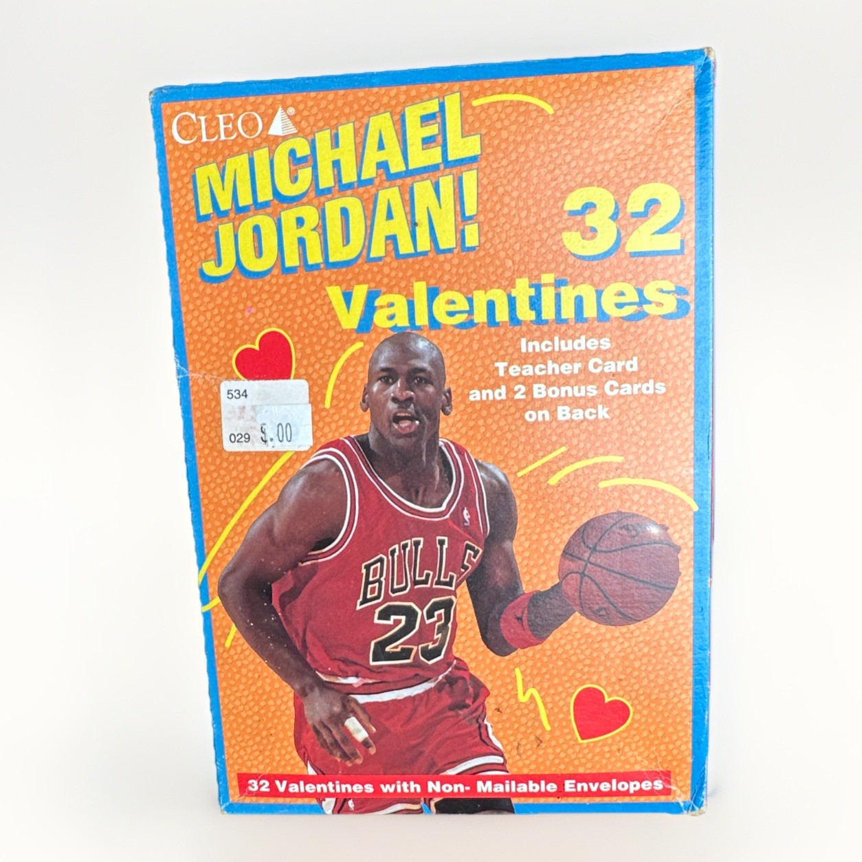 Vintage Unopened Box of Michael Jordan Valentines Day Cards HOF Bulls