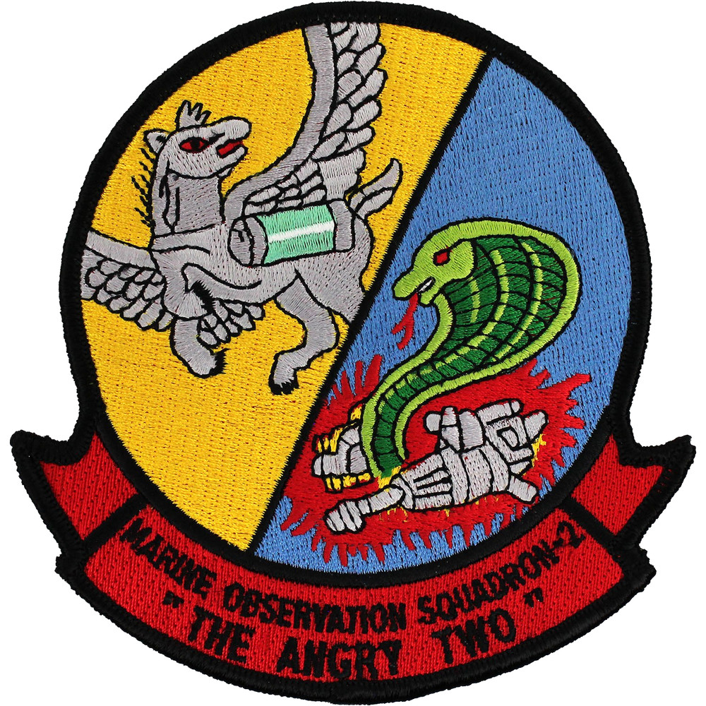 Marine Corps Observation Squadron VMO-2 Patch ( 4 3/4" x  5" ) P5394