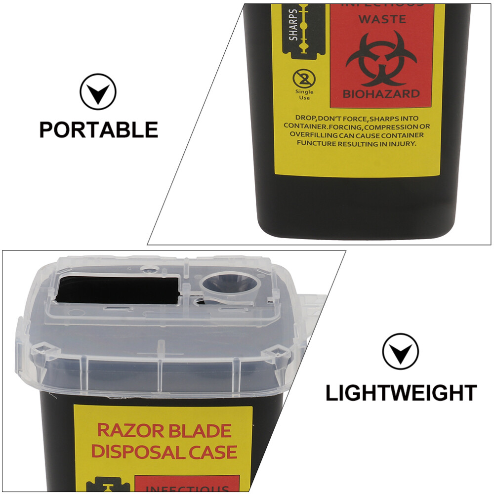 2 Pcs Razor Storage Bank Disposal Container Blade Box Durable Tool