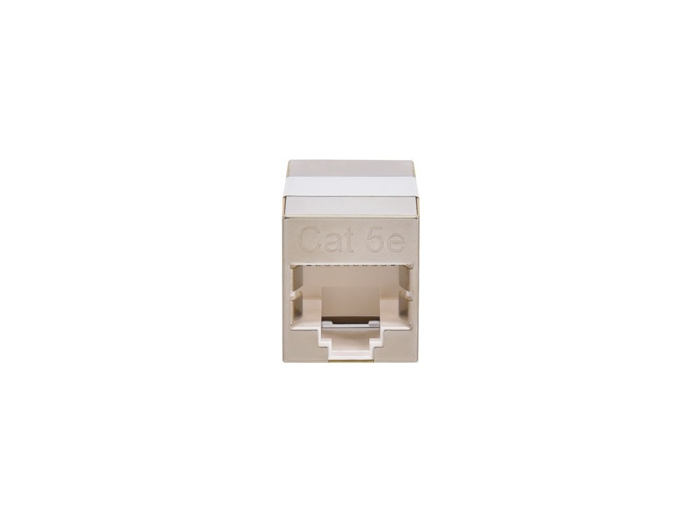 Monoprice Cat5e RJ45 Modular Shielded Inline Coupler, Silver