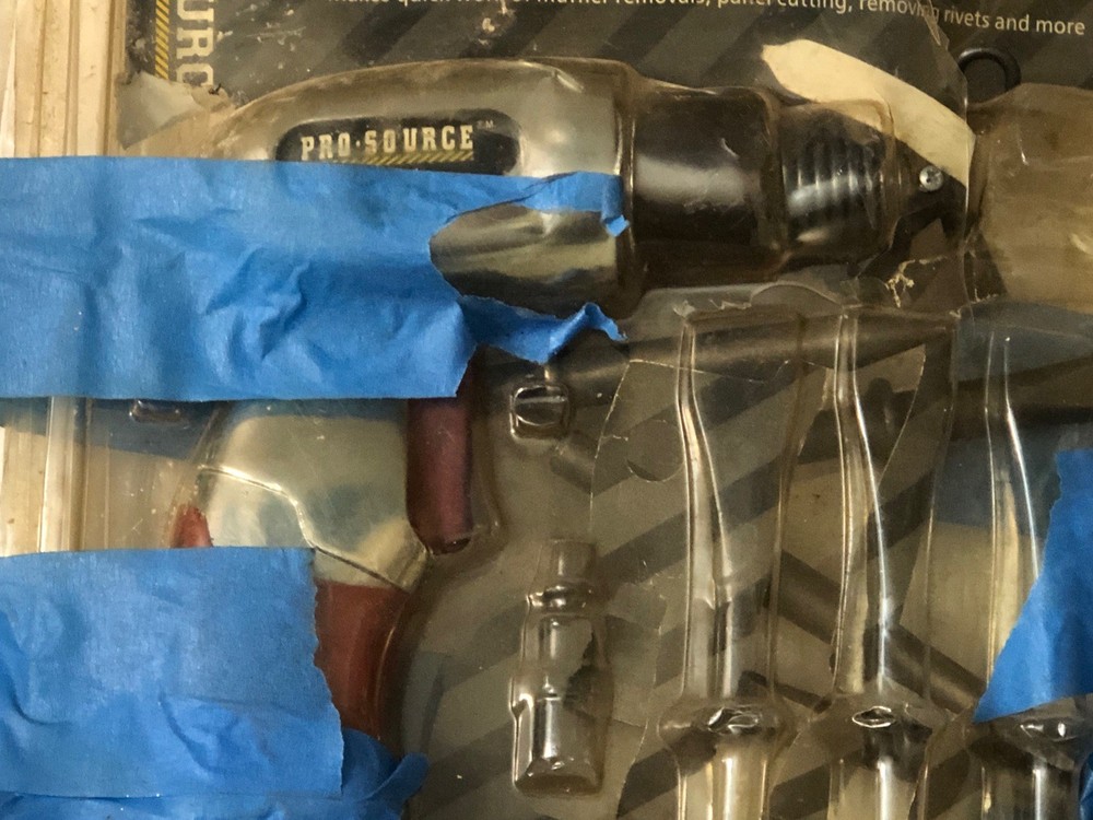 Pro-Source Air Hammer Kit 5 Pc Pneumatic Air Chisel Set - Untested