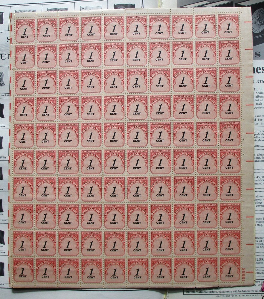 1972 H.E. HARRIS FREEDOM STAMP ALBUM UNITED STATES & TWO SHEETS OF 1/2 & 1 CENT