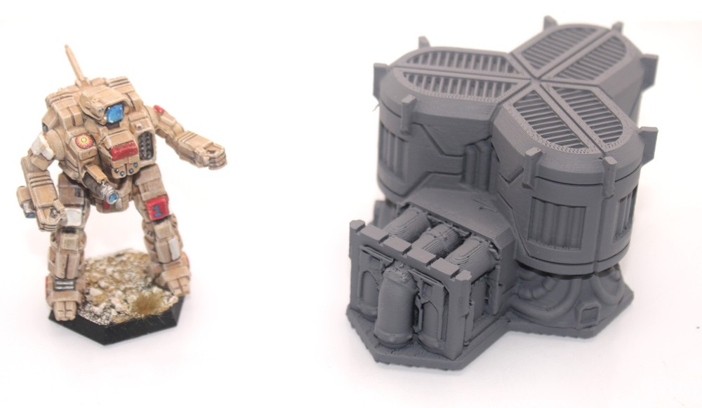 BattleTech Hexed Geothermal Exchanger Building  3D Printed