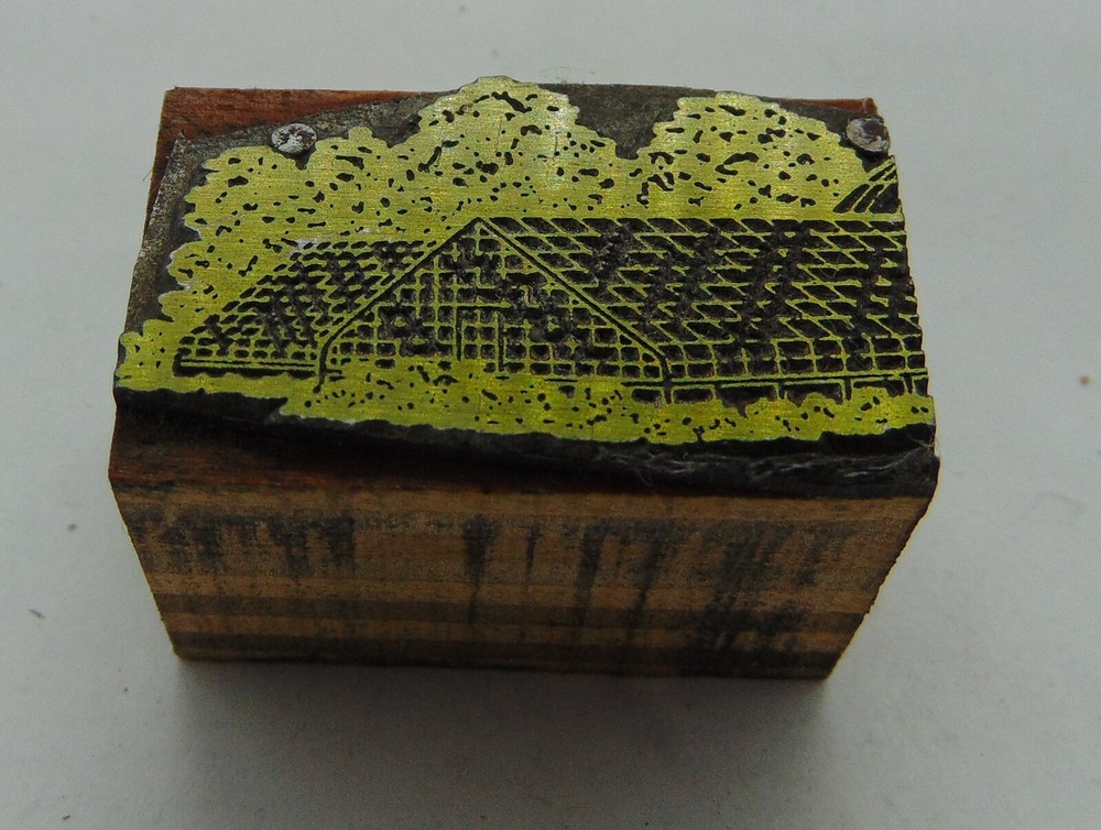 Vintage Printing Letterpress Printers Block Trees & 2 Structures