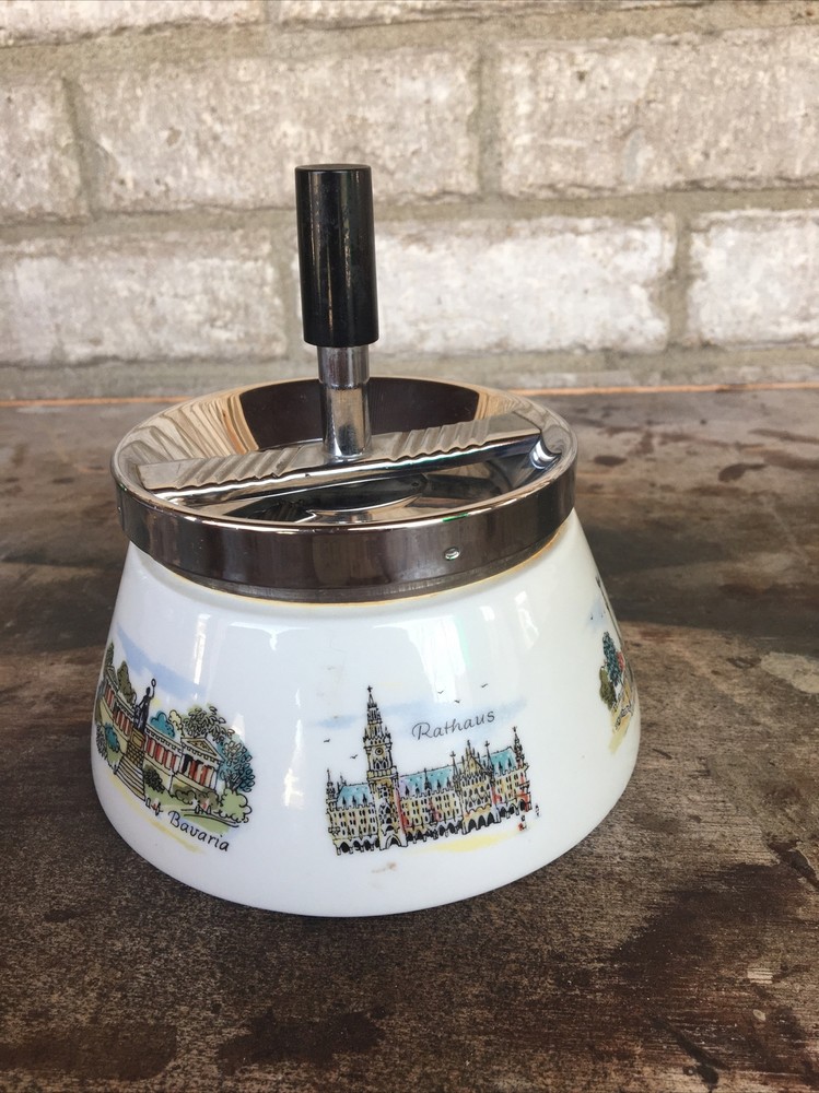 Vintage Tea Pot-Container - München Map Painted