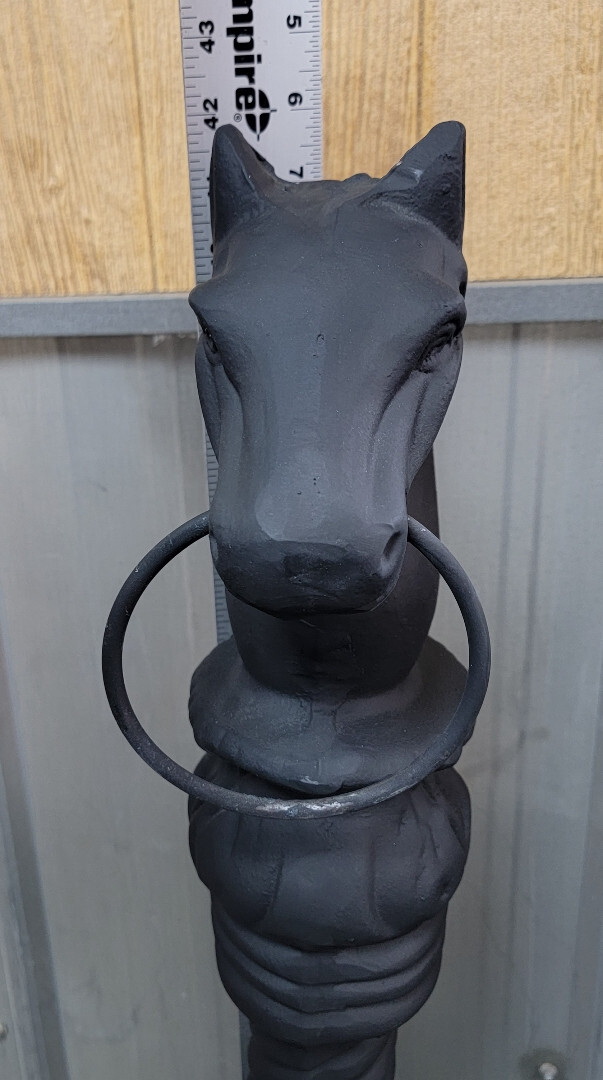 Victorian Style Horse head Hitching Post - cast aluminum - it will never rust