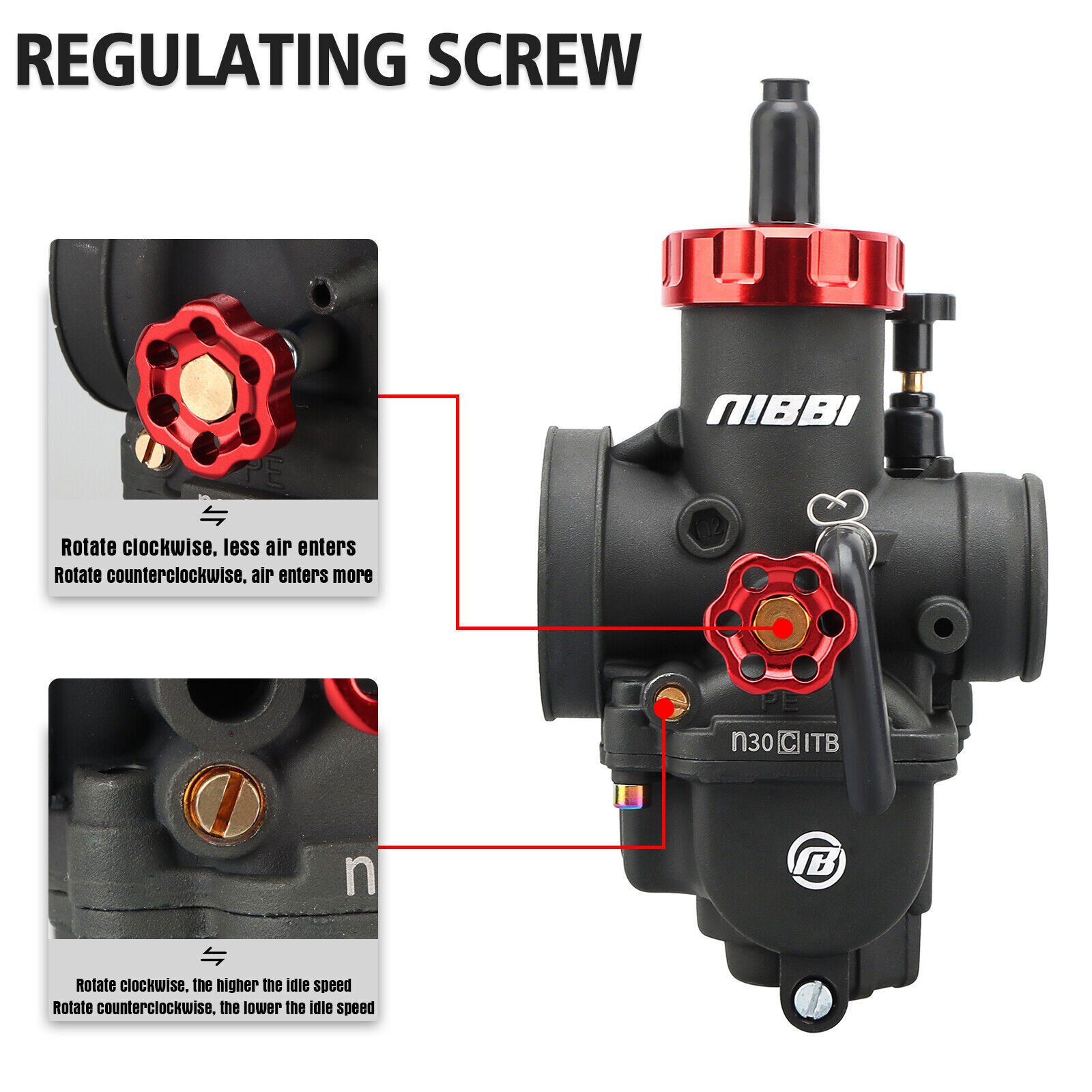 NIBBI Racing Pre-Jetted PE30 Carburetor For Kawasaki Bayou 250 KLF250A 2003-2011