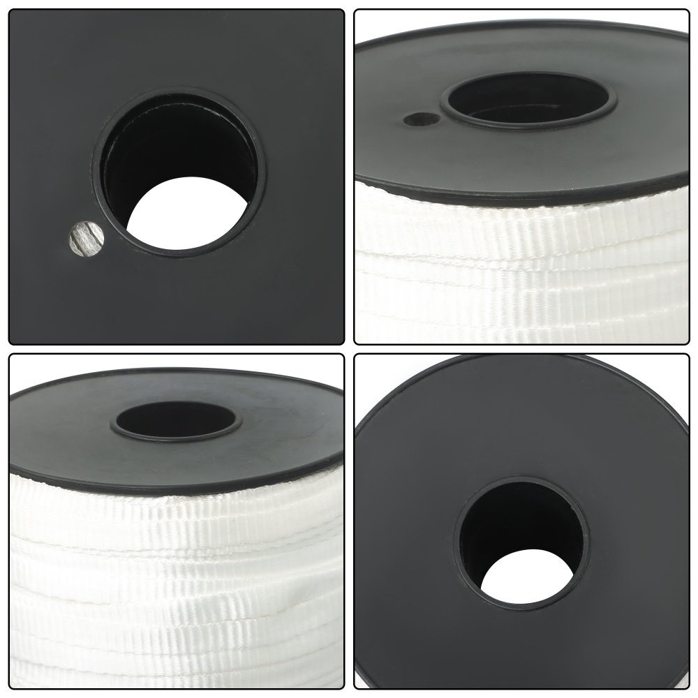 1/2" x 528' Mule Tape Flat Rope Printed Webbing Cable Pulling Tape for Packaging