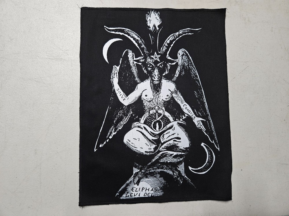 BAPHOMET, CANVAS SCREEN PRINTED LARGE BACK PATCH