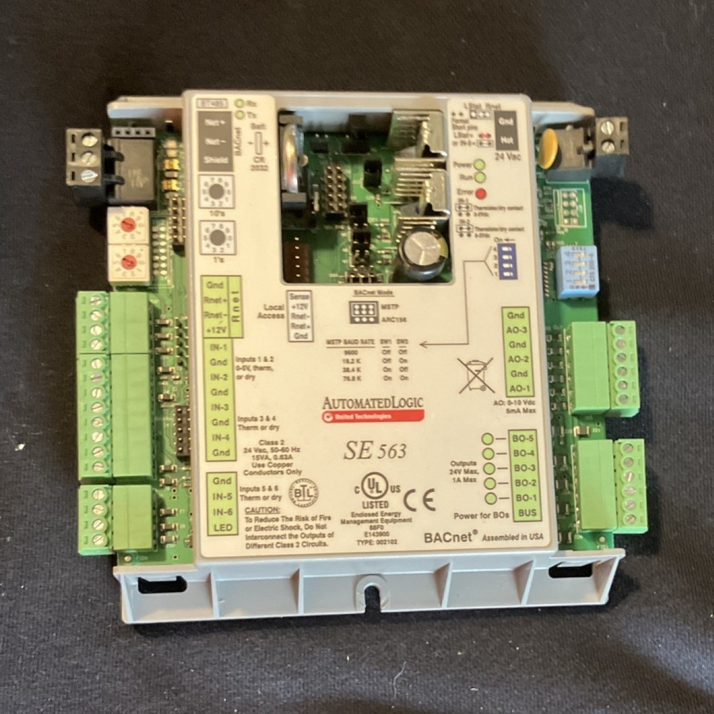 Automated Logic SE563 Unit Controller BACnet 24V 1A Corded Electric Plastic