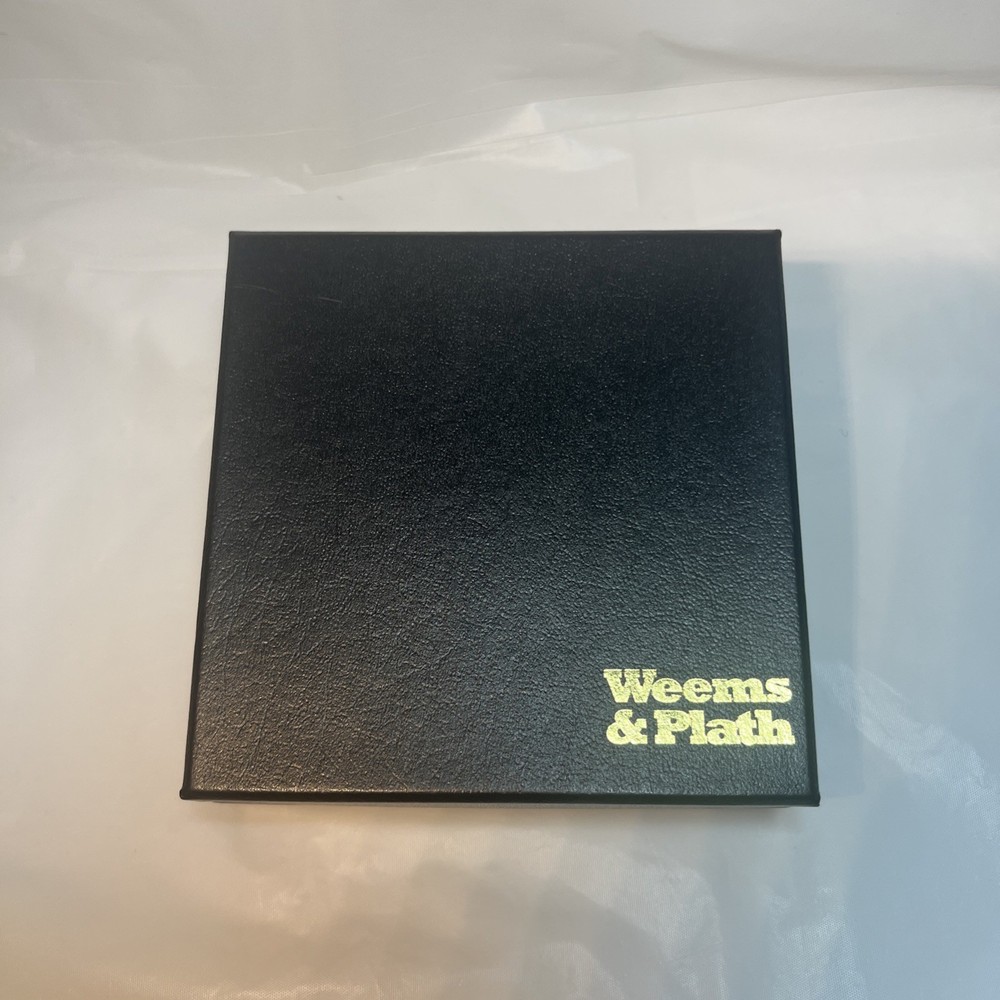 Weems & Plath 3" Brass Chart Weight Clock with Felt-Lined Box - Engraved