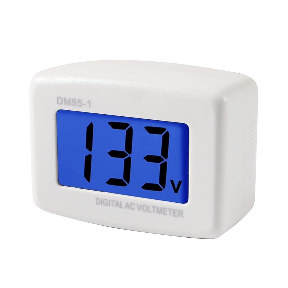 2Pcs Plug in Volt Meter, Flat US Plug AC 80-300V LCD Digital Voltmeter Voltage T