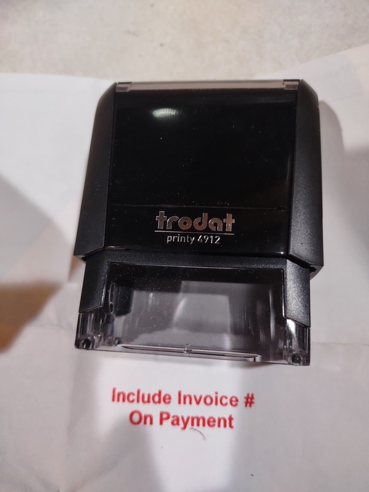 Print 4912 Stamp (Include Invoice # On Payment)